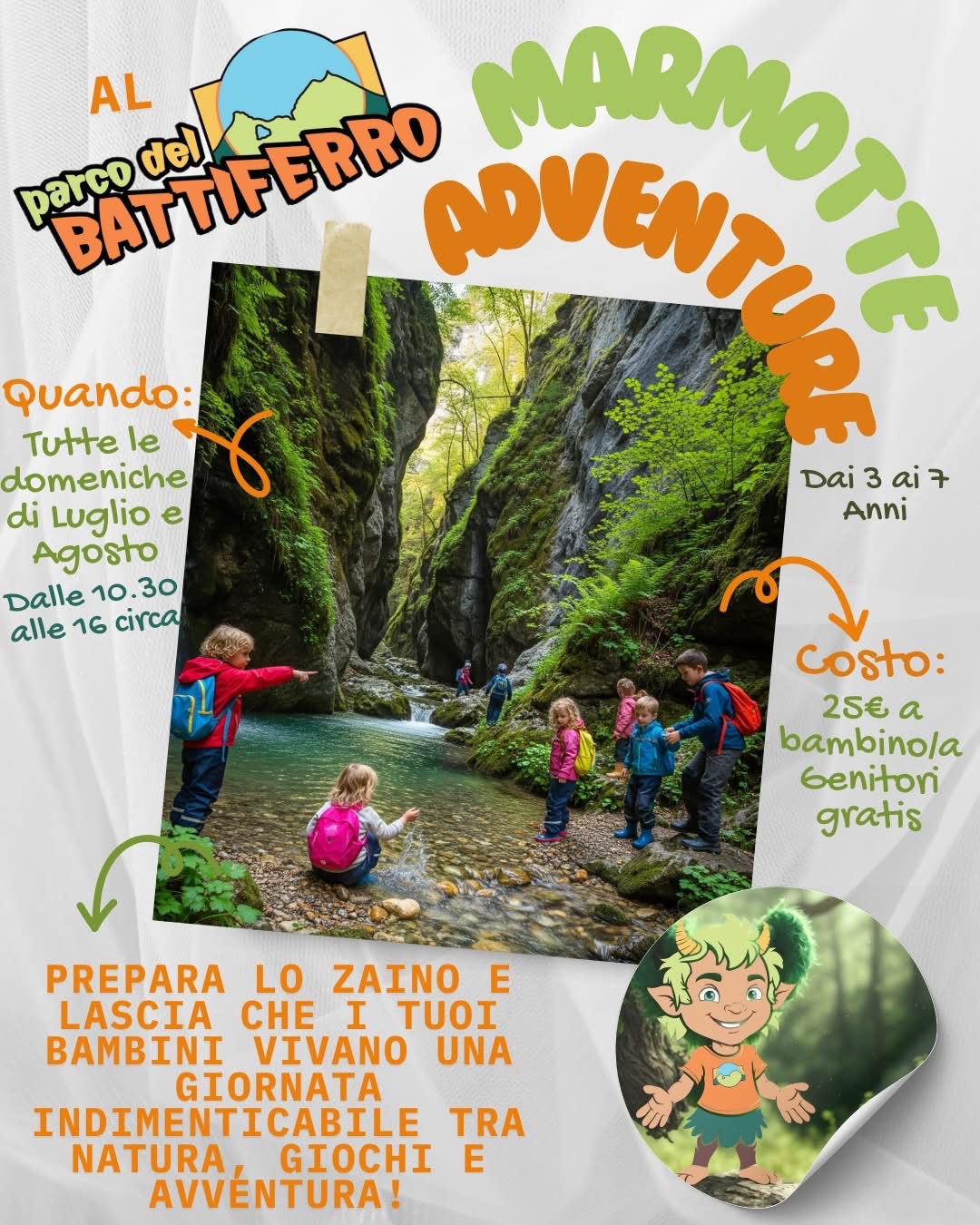 MARMOTTE ADVENTURE -BAMBINI DAI 3 AI 7 ANNI