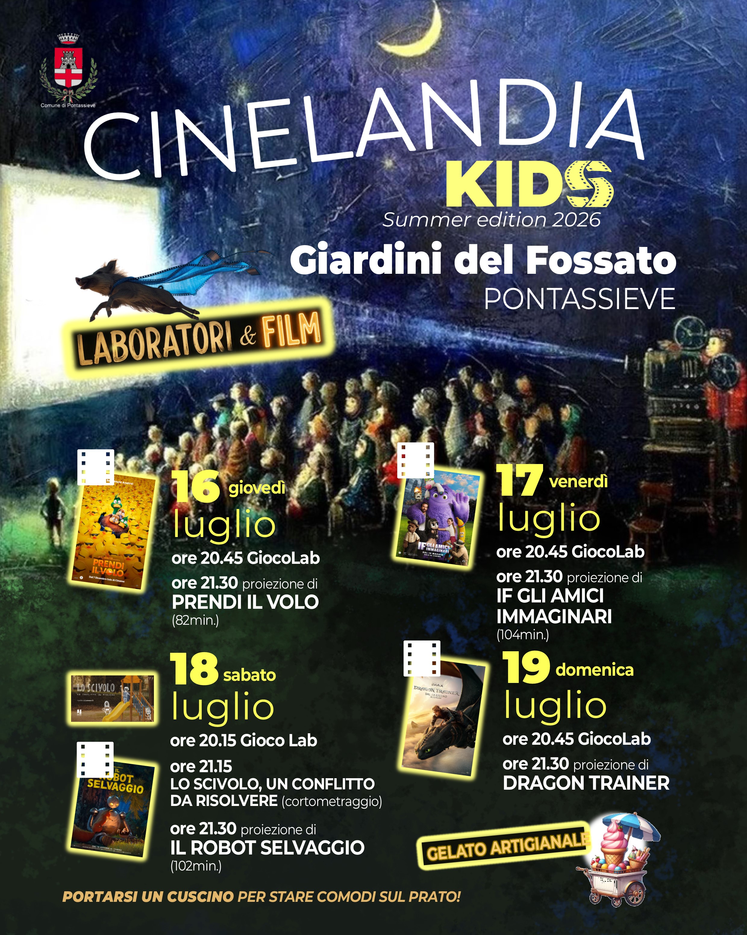 CINEMA SOTTO LE STELLE (E GRATIS!) PER I BAMBINI