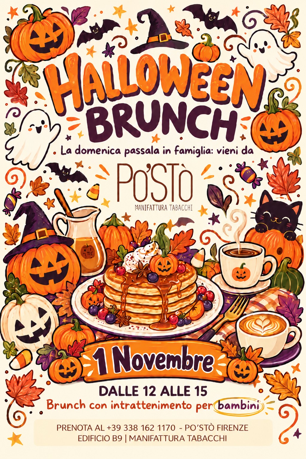 Halloween Brunch in Famiglia da Po'stò a Manifattura Tabacchi