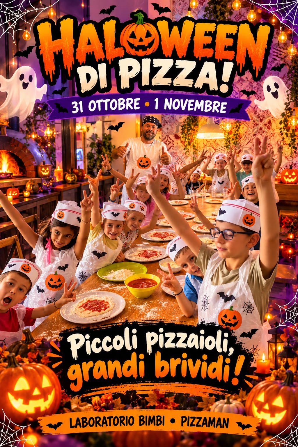 Halloween di Pizza a Firenze: arriva il laboratorio per bambini da Pizzaman Via del Sansovino