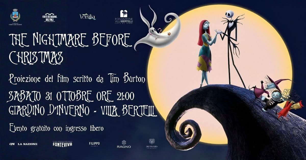 "The Nightmare before Christmas" Proiezione del film tratto dal poema scritto da Tim Burton